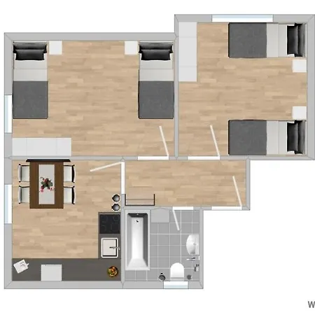 Wen112 Gut Geschnittene Monteurwohnung * Niederdorla